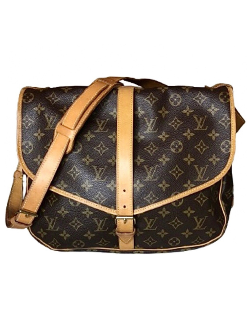 LOUIS VUITTON Monogram Saumur 35 Double Sided Bag COA, LV DUST Bag